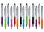 Stylus Pens - 2 in 1 Touch Screen & Writing Pen, Sensitive Stylus Tip - For Your iPad, iPhone, Kindle, Nook, Samsung Galaxy & More - Assorted Colors, 14 Pack