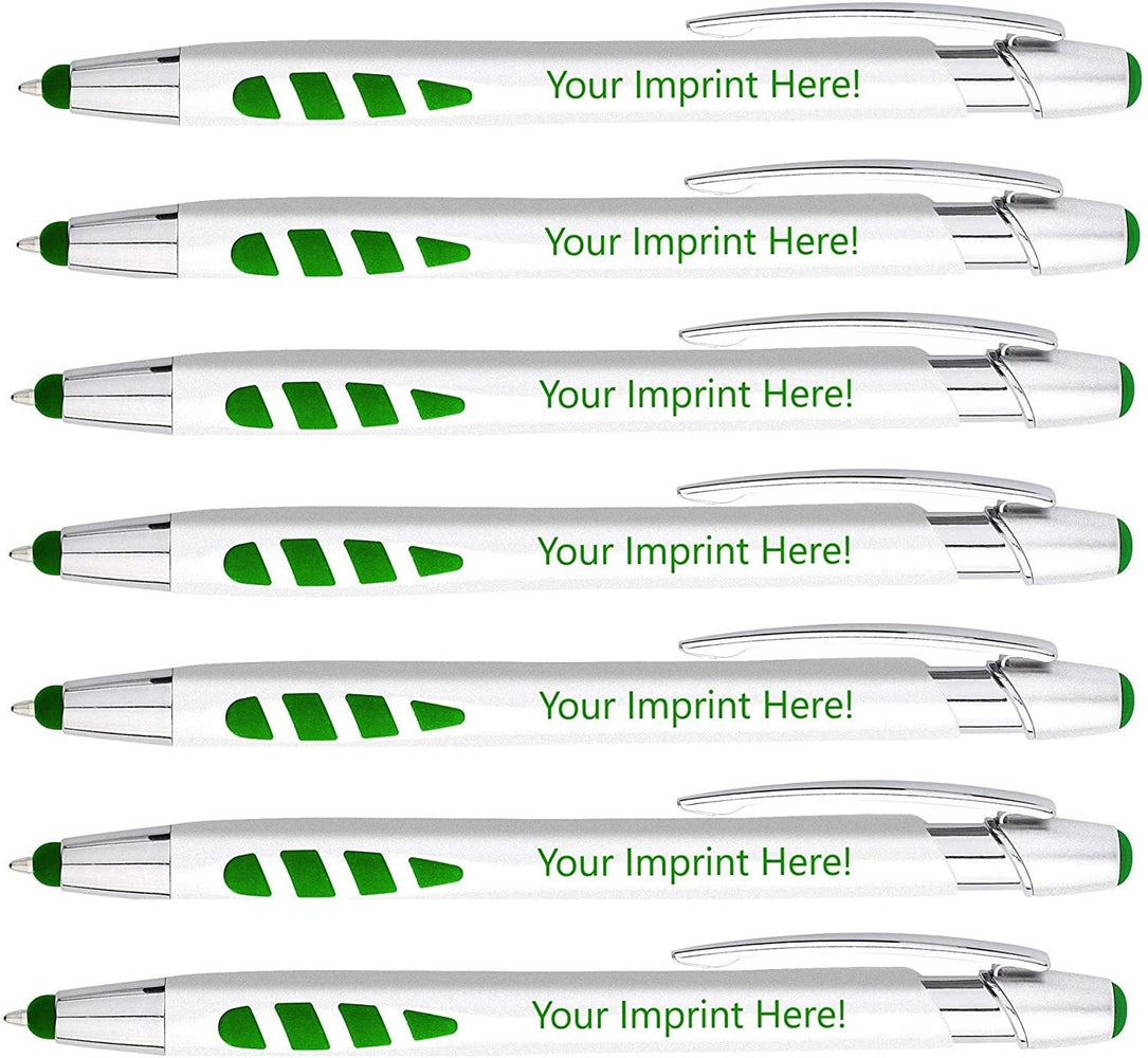 Personalized Pens With your Custom Logo or Text-300 Pack Bulk-for Businesses, Parties, and Events, 2 in 1 Capacitive Stylus & Ballpoint Pen compatible with most touchscreen Devices, Orange