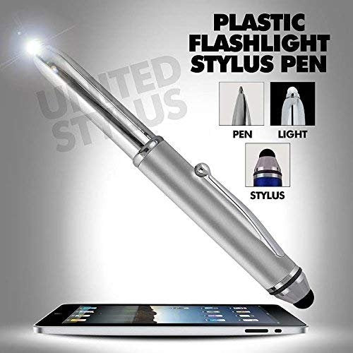 SyPen Stylus Pen for Touchscreen Devices, Tablets, iPads, iPhones, Multi-Function Capacitive Pen with LED Flashlight, Ballpoint Ink Pen, 3-in-1 Pen, 5PK, Green