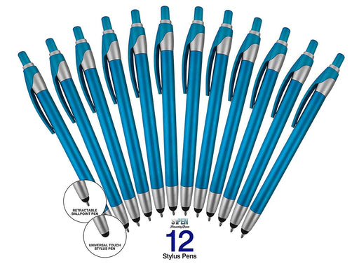 Stylus with Ballpoint Pens for iPad Mini, iPad 2/3, New iPad, iPhone 5 4S 4 3GS, iPod Touch, Motorola Xoom, Xyboard, Droid, Samsung Galaxy Asus, And All Touchscreen Devices. Choose amount of Pens and Color