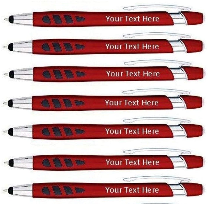 Personalized With your Custom Logo or Text Pens-150 Pack Bulk-for Businesses, Parties, and Events, 2 in 1 Capacitive Stylus & Ballpoint Pen compatible with most touchscreen Devices, L'Blue