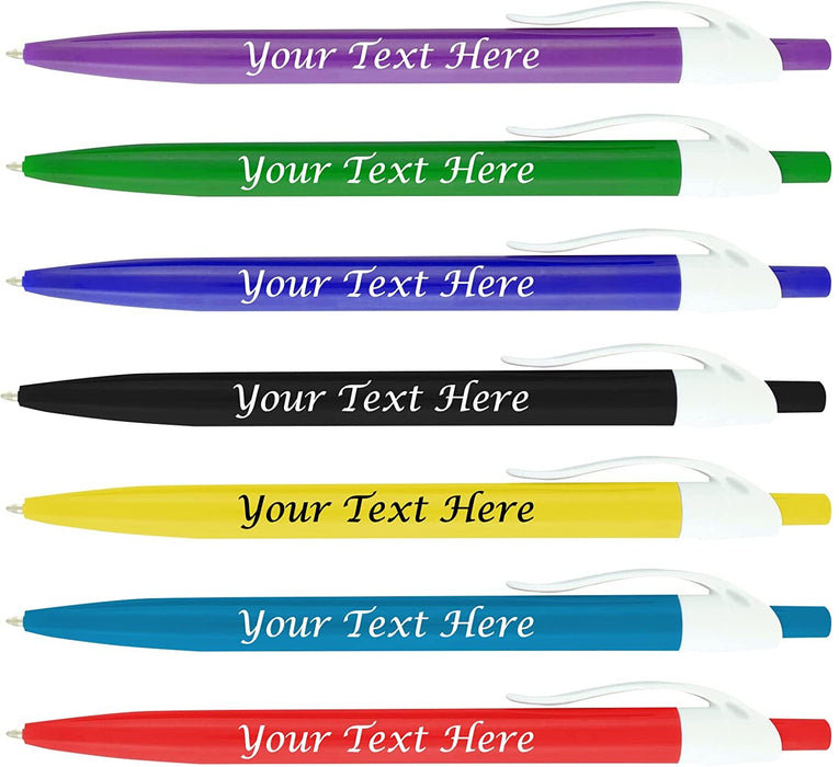 Personalized Pens With Custom Logo or Text,for Businesses, Parties, and Events, Ballpoint Pen, Choice of colors, 500 Pack